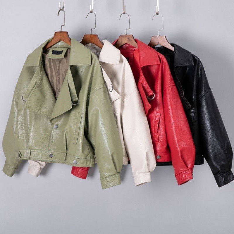 New Style Leather Jacket Women Short Locomotive Suit New Style Leather Jacket Women Short Locomotive Suit 1