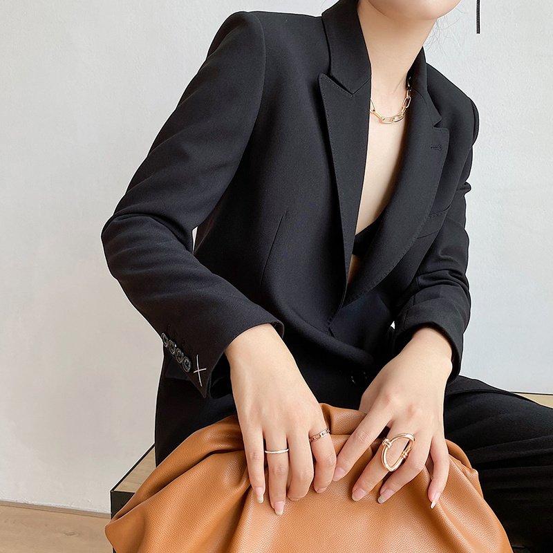 Black Women's Blazer Top New Fashion Skinny Black Women's Blazer Top New Fashion Skinny 1