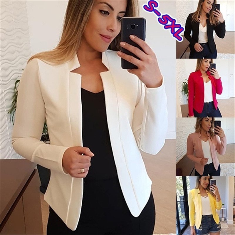 Solid color casual professional blazer for women Solid color casual professional blazer for women 1